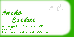 aniko csekme business card